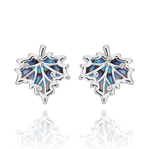 349292 PAULA SHELL MAPLE LEAF SP EARRINGS