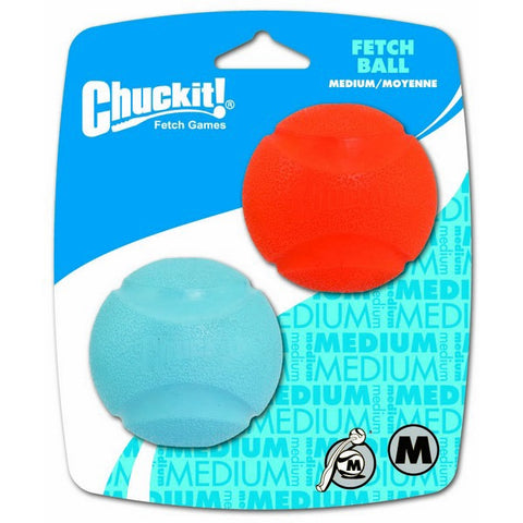 CHUCKIT FETCH BALL 2 PACK MEDIUM