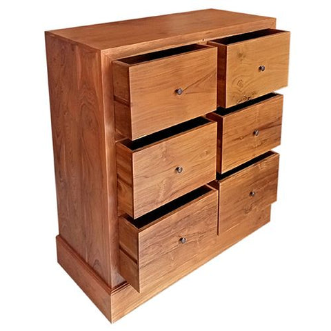 6 DRAWER CHEST HONEY