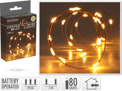 COPPER WIRE 80 LED WW