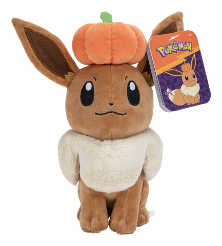 POKEMON EEVEE PLUSH WITH PUMPKIN ON HEAD