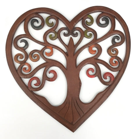 HEART SHAPED TREE OF LIFE PLAQUE