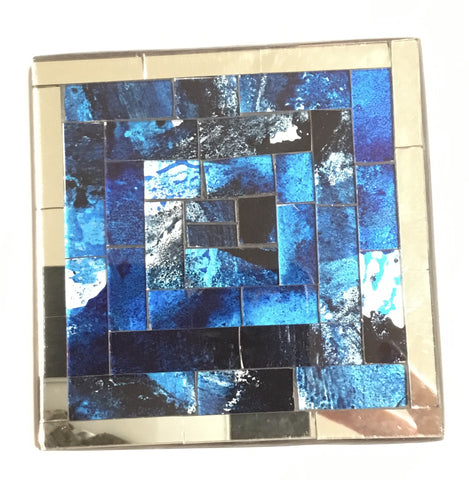 MOSAIC COASTER DARK BLUE