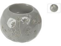 GREY CERAMIC TEALIGHT HOLDER  7CMS