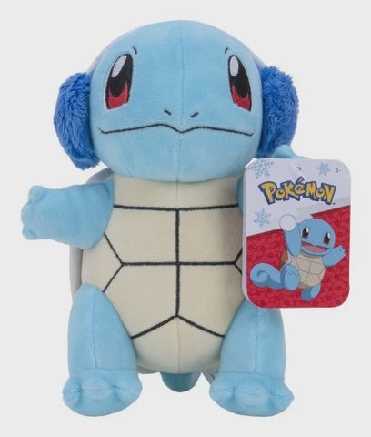 POKEMON 8'' PLUSH SQUIRTLE WITH EAR MUFFS