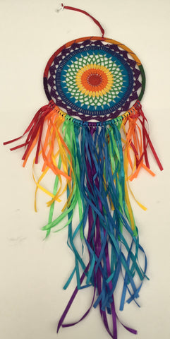 RAINBOW/RIBBON DREAMCATCHER 27CMS