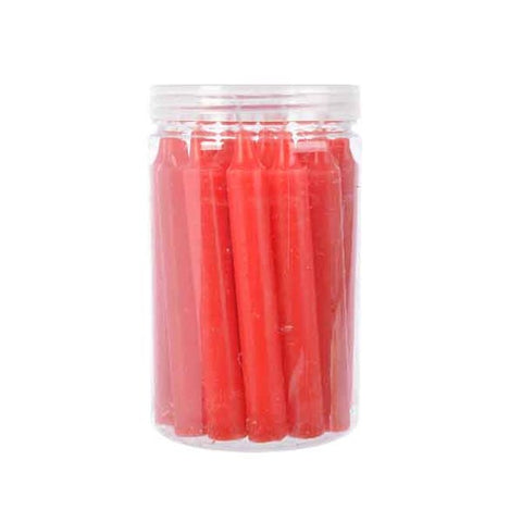 22X SMALL CANDLES RED