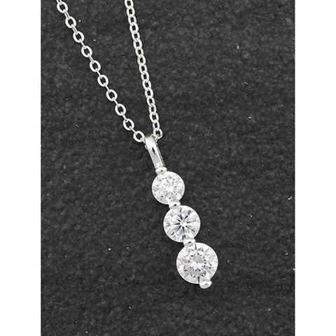 329225 PURE ELEGANCE TRIPLE DIAMANTE SP NECKLACE