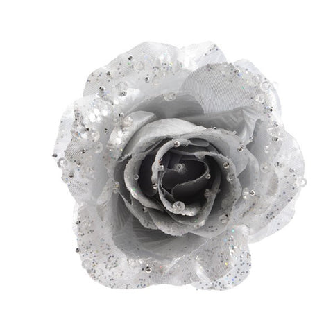 ROSE ON CLIP SILVER WAS £2.50