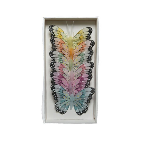 FEATHER BUTTERFLY 6 ASTD COLOURS