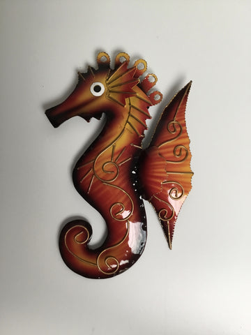 METAL SEAHORSE ORANGE