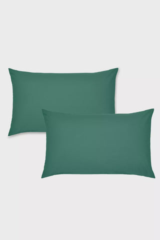 PILLOWCASE PAIR DARK GREEN