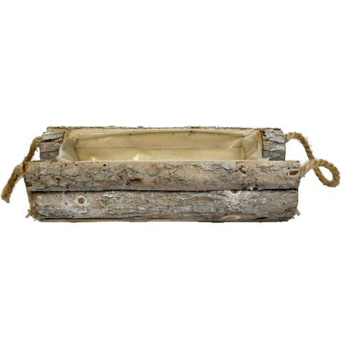 31CMS BARK OBLONG PLANTER