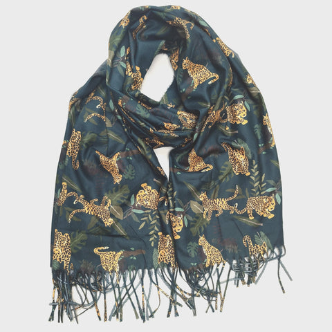 SCARF MIDNIGHT JUNGLE PASHMINA